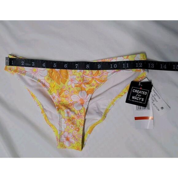 California Waves Junior's Printed Bikini Swimsuit Yellow Size X-Small - Picture 5 of 10